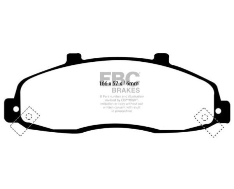 Bromsbeläggssats, skivbroms DP1259 EBC