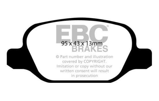 Bromsbeläggssats, skivbroms DP1338 EBC