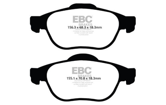 Bromsbeläggssats, skivbroms DP13532 EBC