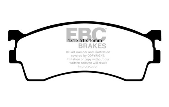 Bromsbeläggssats, skivbroms DP1409 EBC