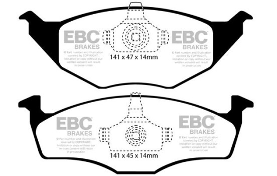 Bromsbeläggssats, skivbroms DP1433 EBC