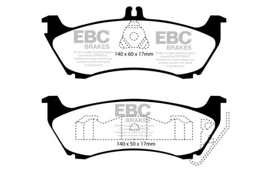 Bromsbeläggssats, skivbroms DP1437 EBC