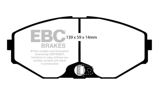 Bromsbeläggssats, skivbroms DP1471 EBC