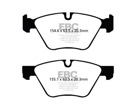 Bromsbeläggssats, skivbroms DP1493 EBC