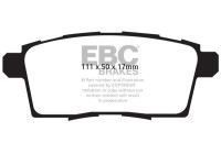 Bromsbeläggssats, skivbroms DP1795 EBC