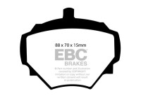 Bromsbeläggssats, skivbroms DP182 EBC
