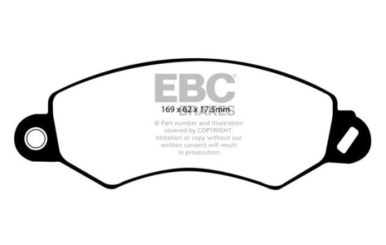 Bromsbeläggssats, skivbroms DP1919 EBC