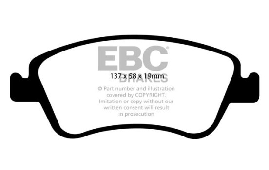 Bromsbeläggssats, skivbroms DP1948 EBC