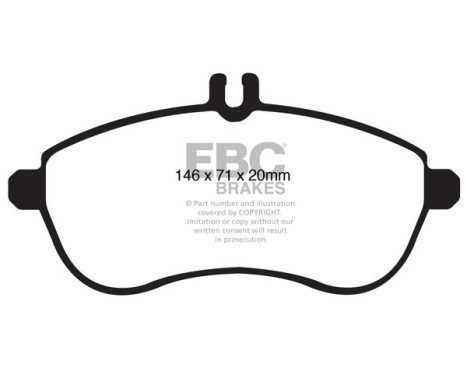 Bromsbeläggssats, skivbroms DP1989 EBC