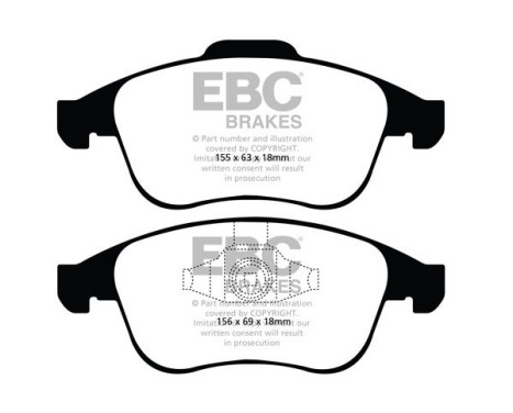 Bromsbeläggssats, skivbroms DP1992 EBC