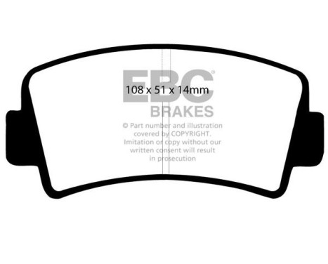 Bromsbeläggssats, skivbroms DP207 EBC