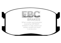 Bromsbeläggssats, skivbroms DP387 EBC