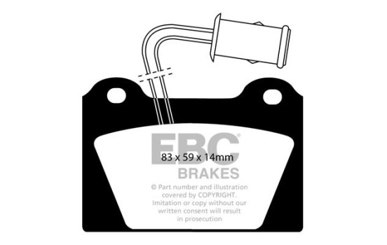 Bromsbeläggssats, skivbroms DP398 EBC