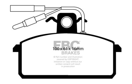 Bromsbeläggssats, skivbroms DP4102 EBC