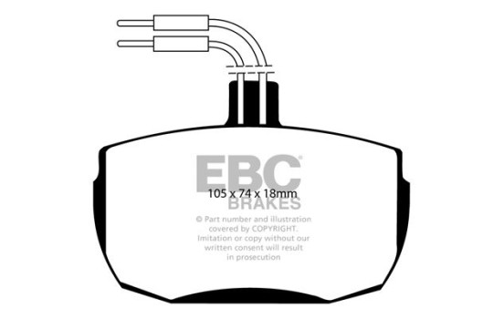 Bromsbeläggssats, skivbroms DP472 EBC