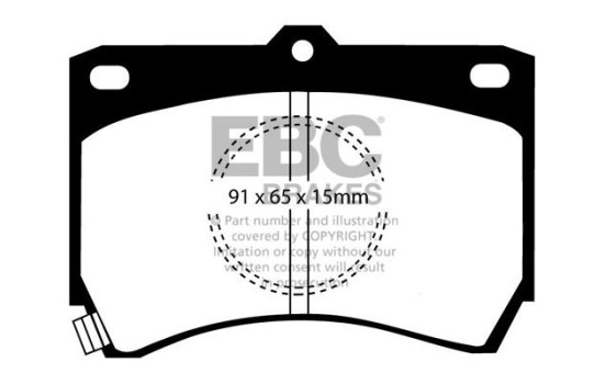 Bromsbeläggssats, skivbroms DP655 EBC