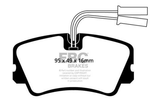 Bromsbeläggssats, skivbroms DP717 EBC