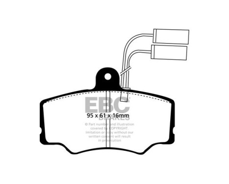 Bromsbeläggssats, skivbroms DP835 EBC
