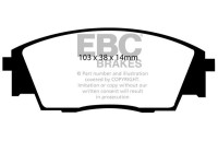 Bromsbeläggssats, skivbroms DP840 EBC