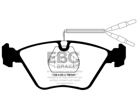 Bromsbeläggssats, skivbroms DP881 EBC