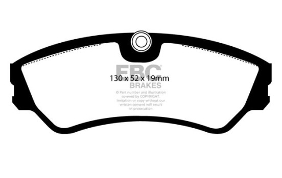 Bromsbeläggssats, skivbroms DP967 EBC