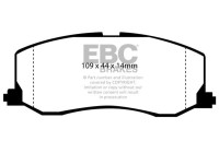 Bromsbeläggssats, skivbroms DP977 EBC
