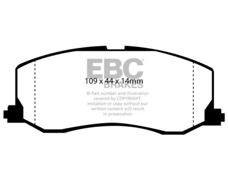 Bromsbeläggssats, skivbroms DP977 EBC