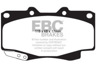Bromsbeläggssats, skivbroms DPX2005 EBC