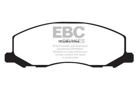 Bromsbeläggssats, skivbroms DPX2015 EBC