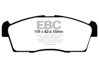 Bromsbeläggssats, skivbroms DPX2042 EBC