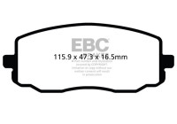 Bromsbeläggssats, skivbroms DPX2050 EBC