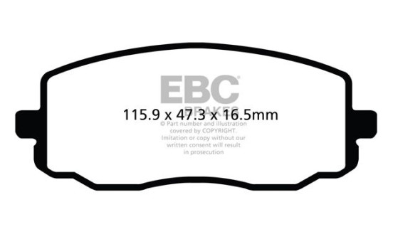 Bromsbeläggssats, skivbroms DPX2050 EBC