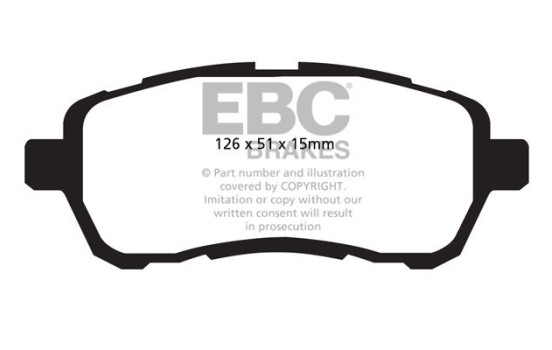 Bromsbeläggssats, skivbroms DPX2058 EBC