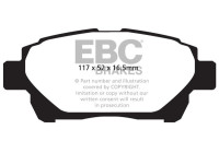 Bromsbeläggssats, skivbroms DPX2061 EBC