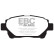 Bromsbeläggssats, skivbroms DPX2061 EBC