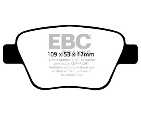 Bromsbeläggssats, skivbroms DPX2075 EBC