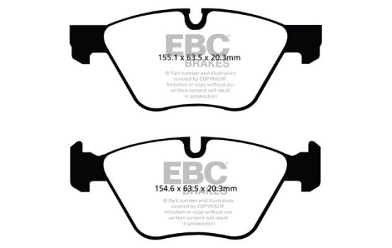 Bromsbeläggssats, skivbroms DPX2088 EBC