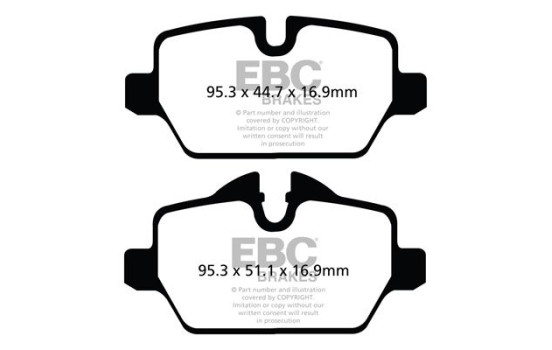 Bromsbeläggssats, skivbroms DPX2102 EBC