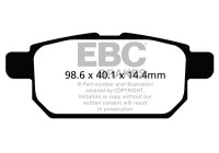 Bromsbeläggssats, skivbroms DPX2120 EBC