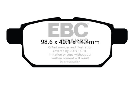 Bromsbeläggssats, skivbroms DPX2120 EBC