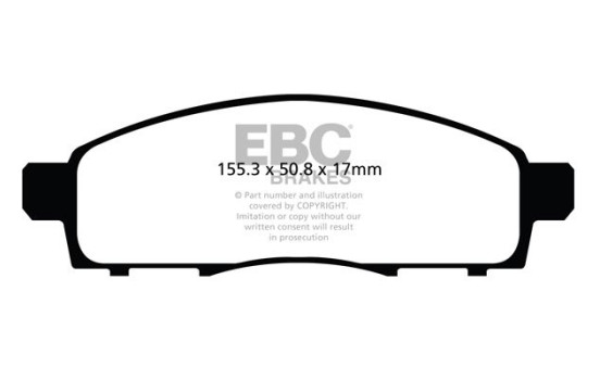 Bromsbeläggssats, skivbroms DPX2122 EBC