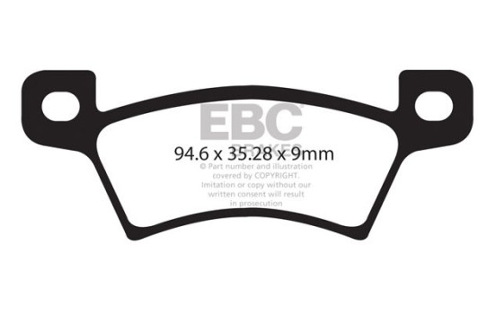 Bromsbeläggssats, skivbroms DPX2128 EBC