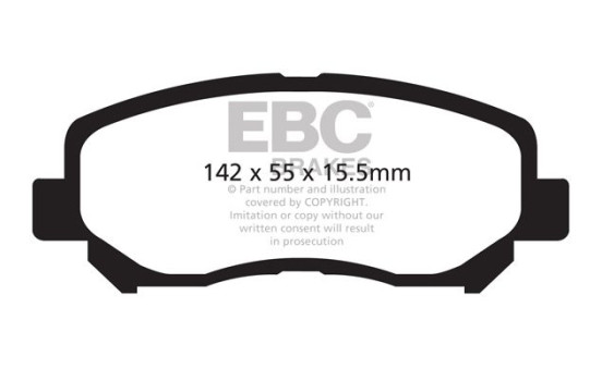 Bromsbeläggssats, skivbroms DPX2134 EBC