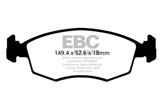 Bromsbeläggssats, skivbroms DPX2142 EBC