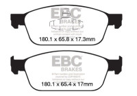 Bromsbeläggssats, skivbroms DPX2145 EBC