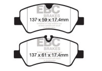 Bromsbeläggssats, skivbroms DPX2152 EBC