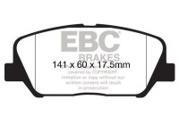 Bromsbeläggssats, skivbroms DPX2172 EBC