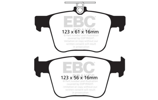 Bromsbeläggssats, skivbroms DPX2173 EBC