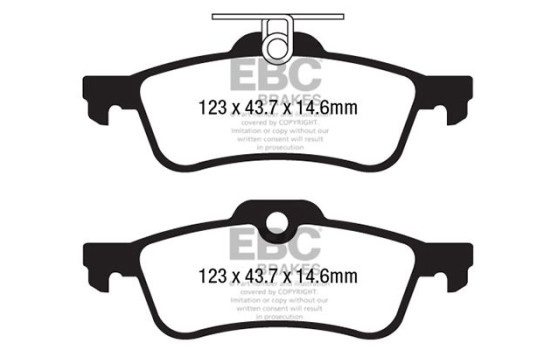 Bromsbeläggssats, skivbroms DPX2181 EBC