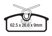Bromsbeläggssats, skivbroms DPX2183 EBC
